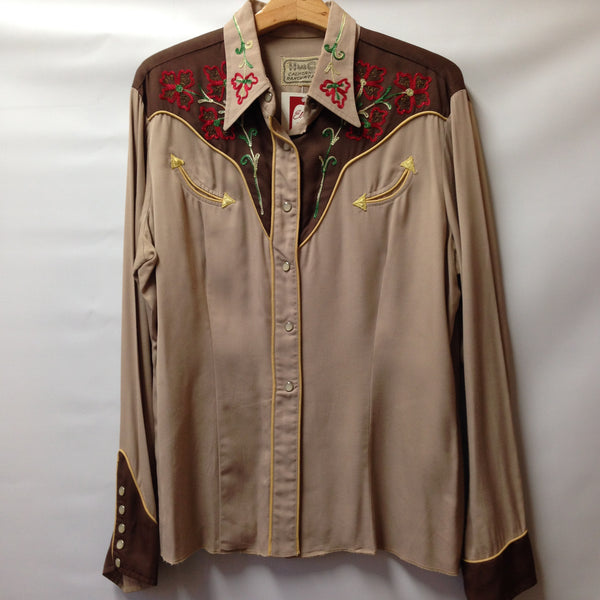 Ladies 1950s H Bar C Gaberdine Western Shirt - Elroy Clothing