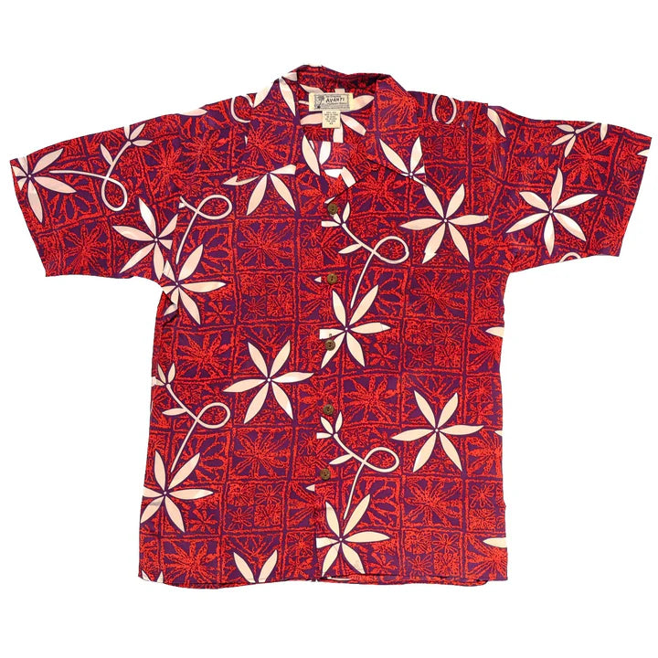 Avanti Hawaiian Shirt - Blue Hawaii - Red...