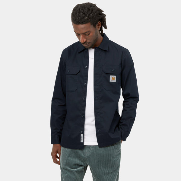 Carhartt L/S Master Shirt - Dark Navy - Elroy Clothing