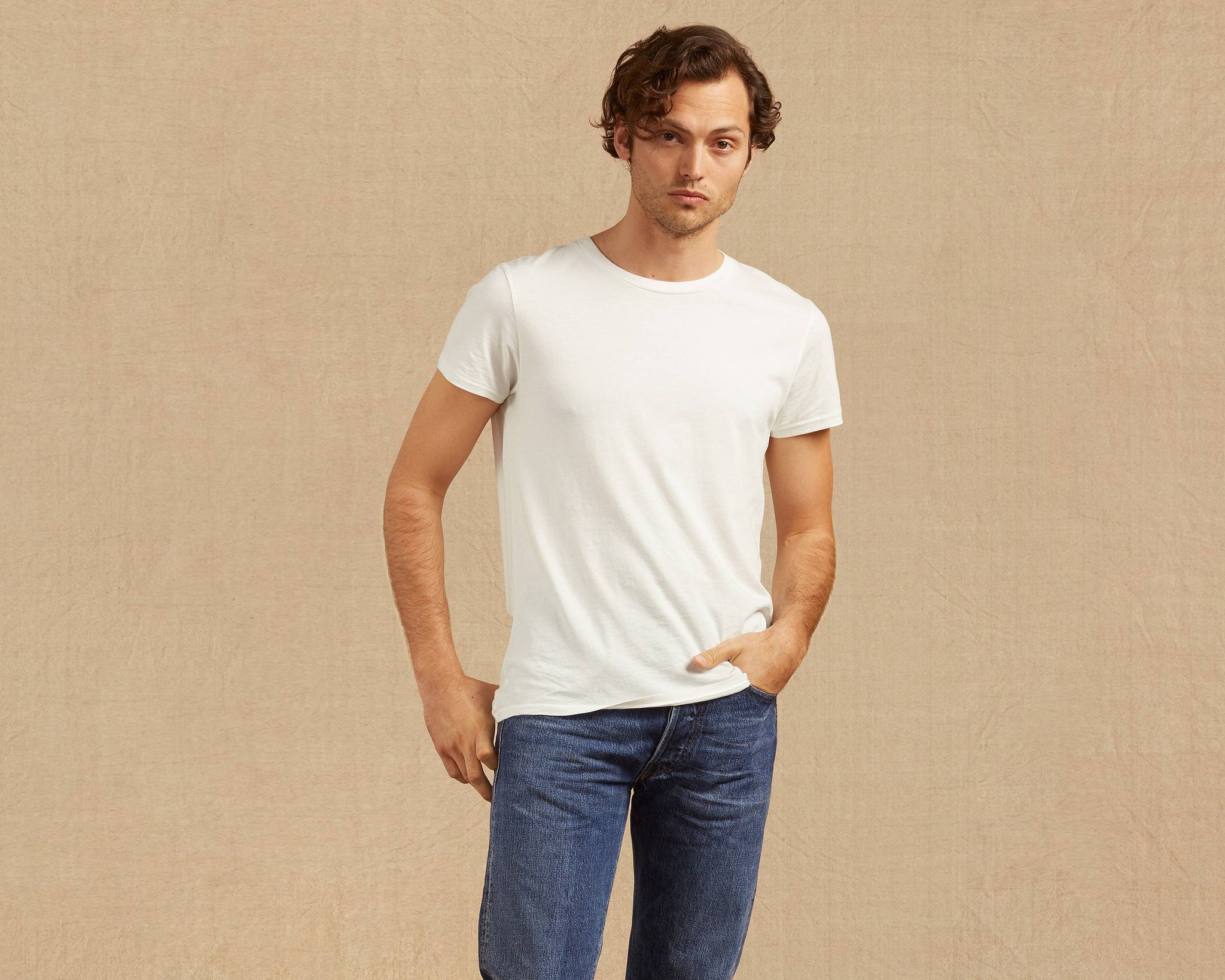 Levis Vintage Clothing 50's Sportswear T - White - Elroy Clothing